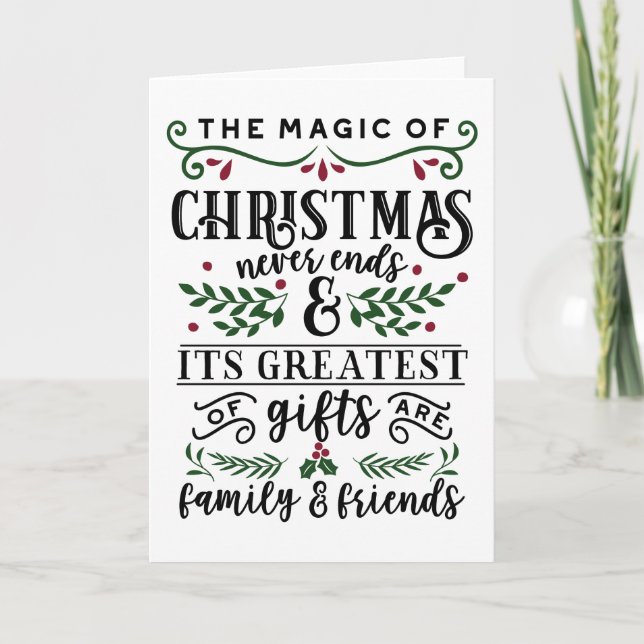 Tarjeta La magia de los Navidades. (Anverso)