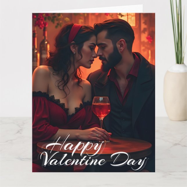 Tarjeta La magia de San Valentín con la fraternidad románt (Anverso)