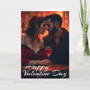 Tarjeta La magia de San Valentín con la fraternidad románt