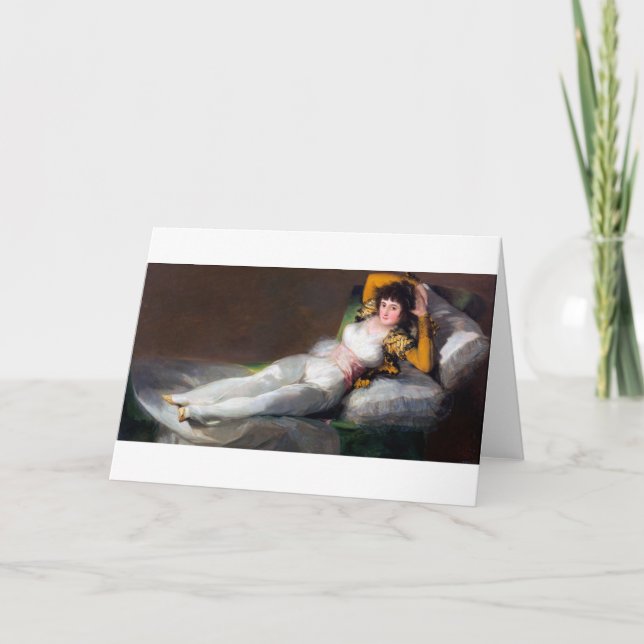 Tarjeta La Maja Vestida, Francisco Goya, 1798-1803 (Anverso)
