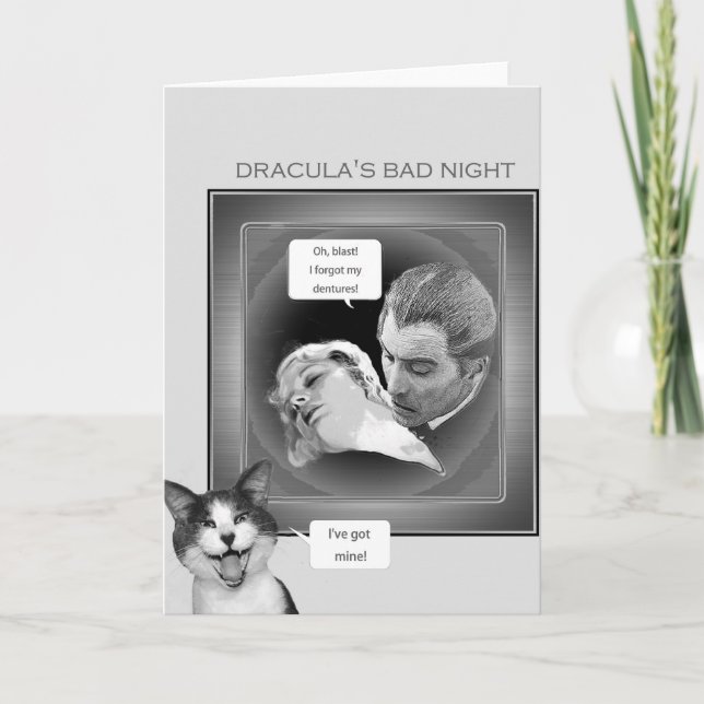 Tarjeta La mala noche de Drácula (Anverso)
