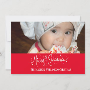 Tarjeta La mano de la navidad se dibuja en las letras garr