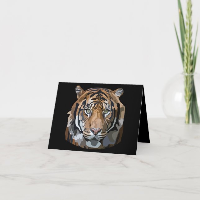 Tarjeta La mano del tigre de Bengala dibuja arte digital (Anverso)