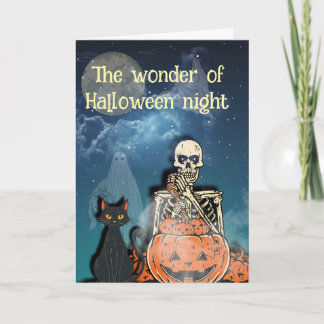 Tarjeta La maravilla de la noche de Halloween
