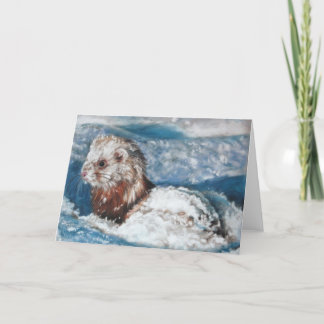 Tarjeta La maravilla del invierno Ferret