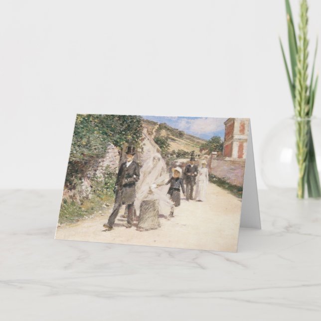 Tarjeta La Marcha Boda de Robinson, Vintage Newlyweds (Anverso)