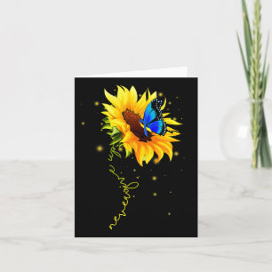 Tarjeta La mariposa de girasol nunca deja de lado el síndr