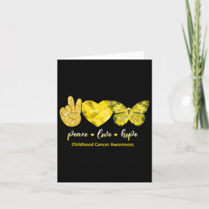 Tarjeta La mariposa dorada Paz Amor Esperanza Cáncer Infan