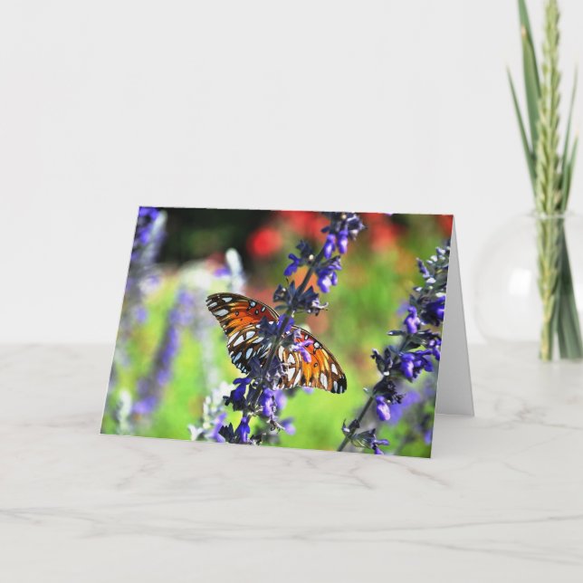 Tarjeta La mariposa se pone bien pronto (Anverso)