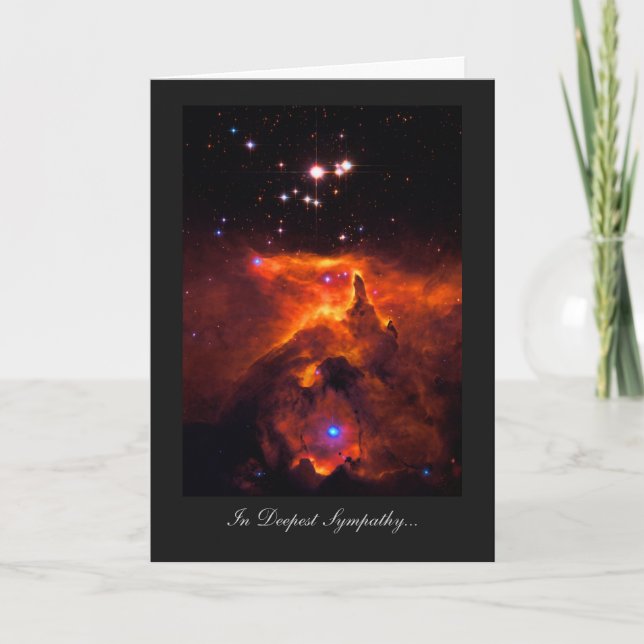 Tarjeta La más profunda simpatía, Bereaved, Star Cluster U (Anverso)