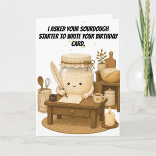 Tarjeta La masa madre escribe tu cumpleaños 