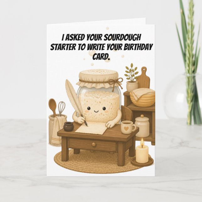 Tarjeta La masa madre escribe tu cumpleaños  (Anverso)
