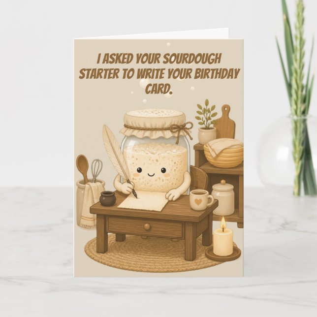 Tarjeta La masa madre escribe tu cumpleaños  (Anverso)