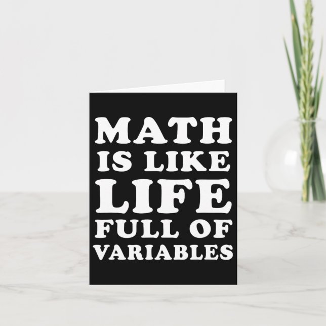 Tarjeta La matemática es como la vida Divertida Maestra Ch (Anverso)