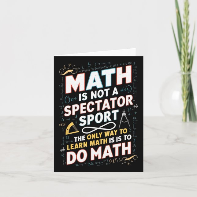 Tarjeta La Matemática No Es Un Espectador De Matemáticas D (Anverso)