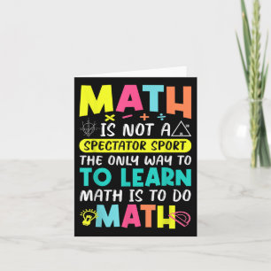 Tarjeta La Matemática No Es Un Espectador Deportivo De Vue