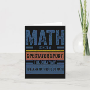 Tarjeta La Matemática Retro Vintage No Es Una Matemática D
