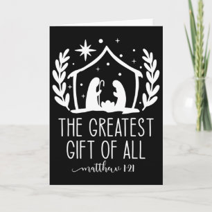 Tarjeta La mayor para todos Natividad de Navidad Jesucrist