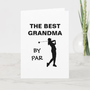 Tarjeta La Mejor Abuela De Par Golf Nana Golfer Pun Gram