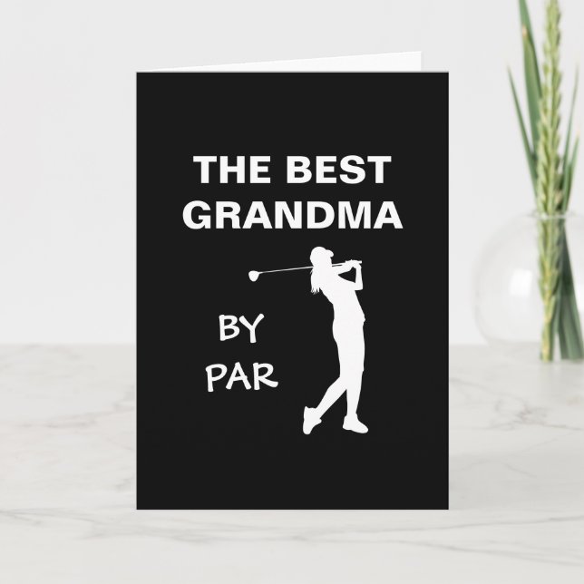 Tarjeta La Mejor Abuela De Par Golf Nana Gram Golfer Pun (Anverso)