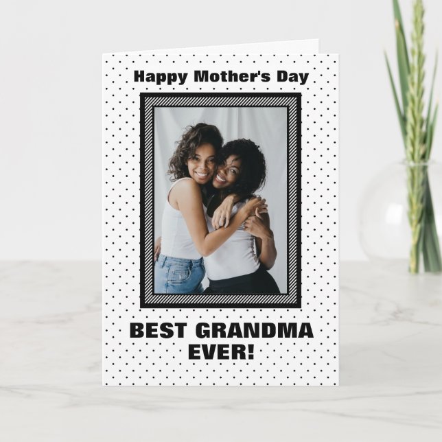 Tarjeta La mejor abuela Personalizado foto del Día de la M (Anverso)