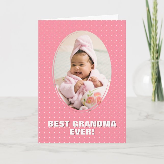 Tarjeta La mejor abuela Personalizado foto del Día de la M (Anverso)