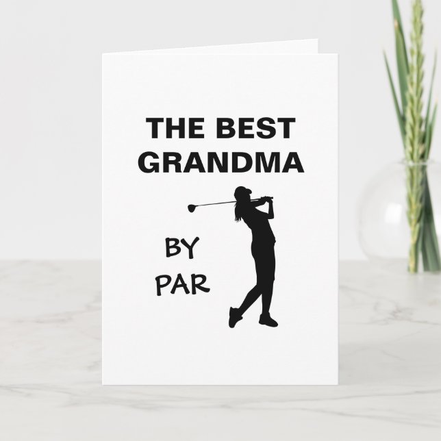 Tarjeta La Mejor Abuela Por Golf Nana Golfista de Palabras (Anverso)