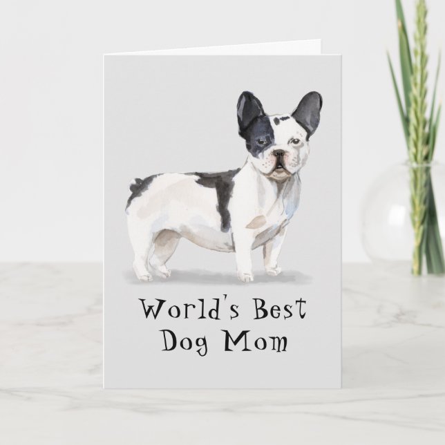 Tarjeta La mejor acuarela del mundo para mamás de perro de (Anverso)