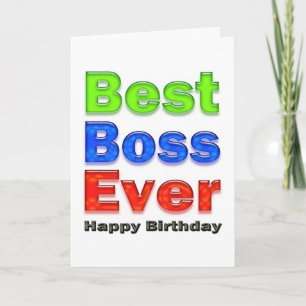 Tarjeta La mejor carta de cumpleaños para su jefe
