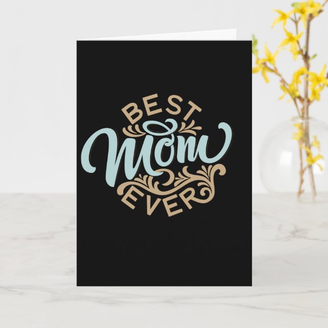 Tarjeta La mejor carta de la mamá del mundo del arte de la (flor amarilla)