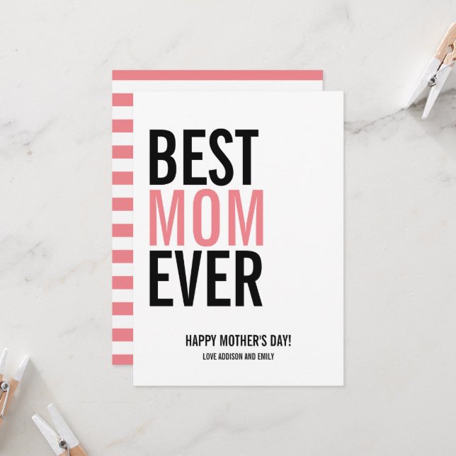 Tarjeta La mejor carta del día de la madre (Anverso/Reverso In Situ)