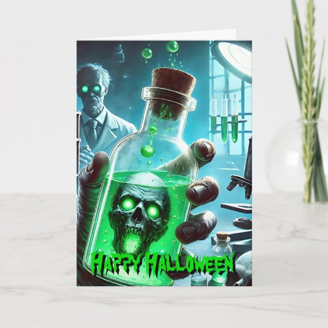 Tarjeta La mejor cura de Halloween para zombies (Anverso)