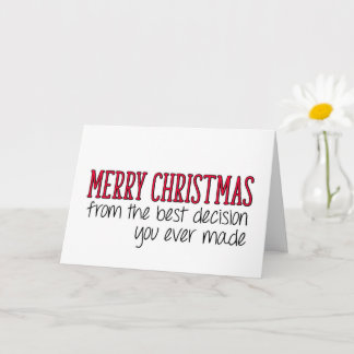 Tarjeta La mejor decisión que has tomado, Navidades divert