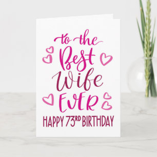 Tarjeta La mejor esposa en la tipografía de cumpleaños núm