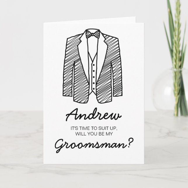 Tarjeta La mejor fiesta de bodas masculinas del Groomsman (Anverso)