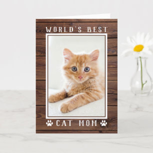 Tarjeta La mejor foto del Día de la Madre Gato en el mundo