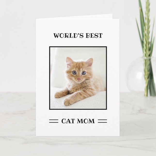 Tarjeta La mejor foto del Personalizado de gatos del mundo (Anverso)