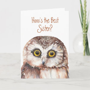 Tarjeta ¿La mejor hermana divertida? Humor de Birthday Wis
