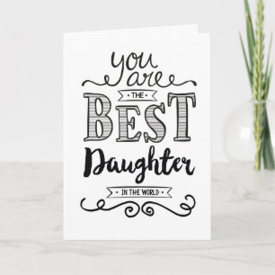 Tarjeta La mejor hija en el cumpleaños mundial