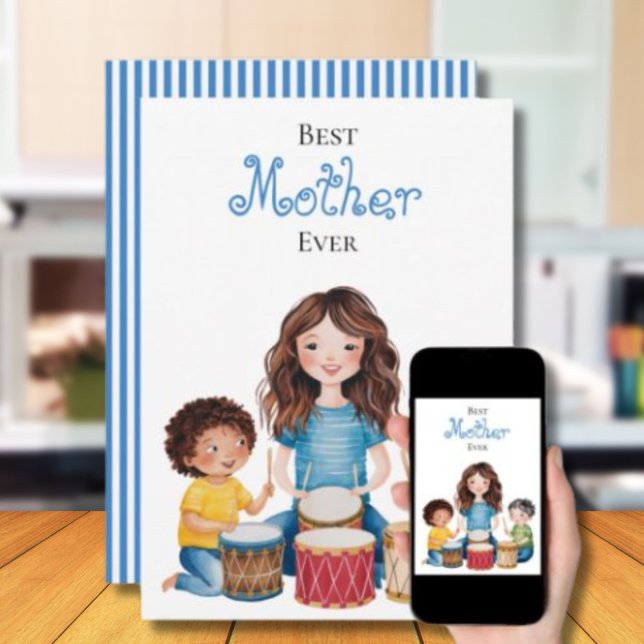 Tarjeta La Mejor Madre del Mundo Música Arte Diseño Infant (Subido por el creador)