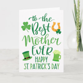 Tarjeta La mejor madre del mundo para el día de San Patric