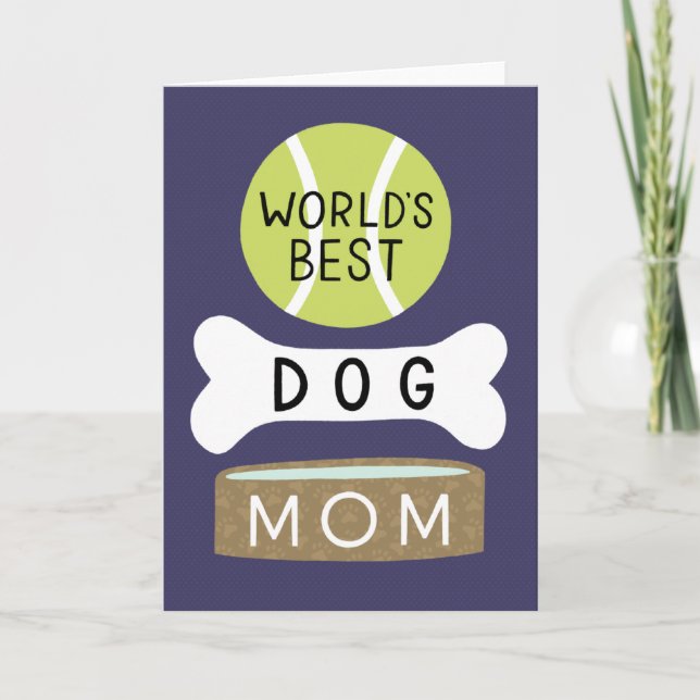 Tarjeta La mejor madre del perro del mundo (Anverso)