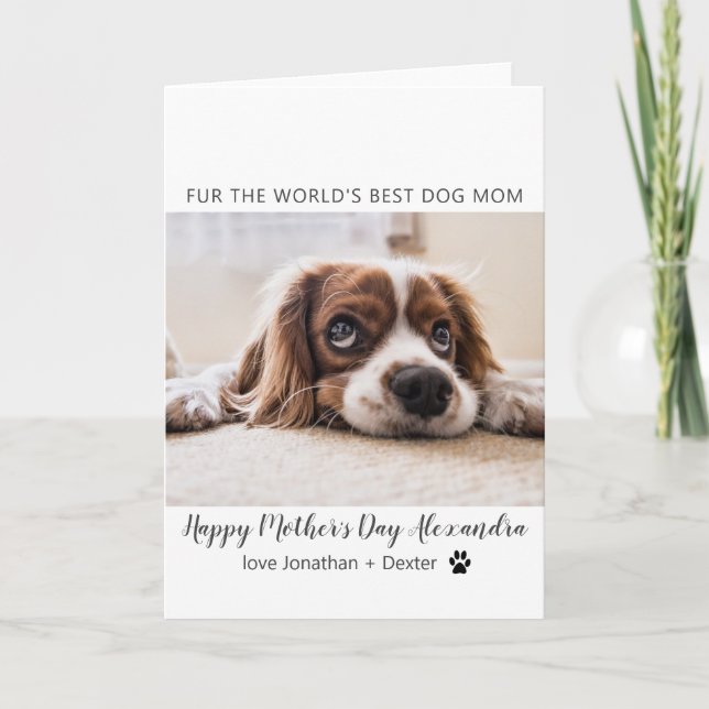Tarjeta La mejor madre del perro del mundo| Día de la madr (Anverso)