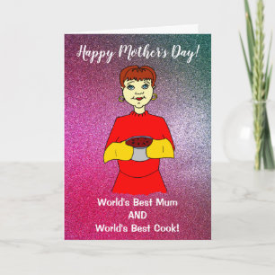 Tarjeta La mejor mamá cocinera del mundo Día de la Madre