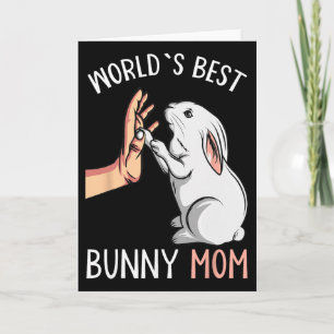 Tarjeta La mejor mamá coneja conejito amor Pascua chicas