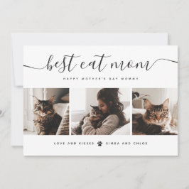 Tarjeta La mejor mamá de gato: Foto de gato personalizada