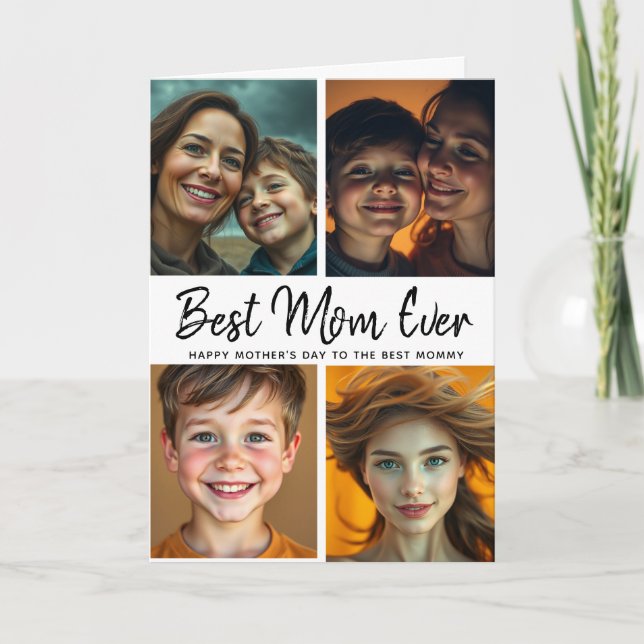 Tarjeta La mejor mamá de todos los tiempos | Personalizado (Anverso)