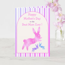 La Mejor Mamá del Mundo Conejito Rosa Día de la Ma