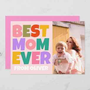 Tarjeta La mejor mamá del mundo Foto del día de la madre C