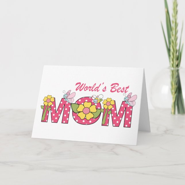 Tarjeta ¡La mejor mamá del mundo LINDO! (Anverso)
